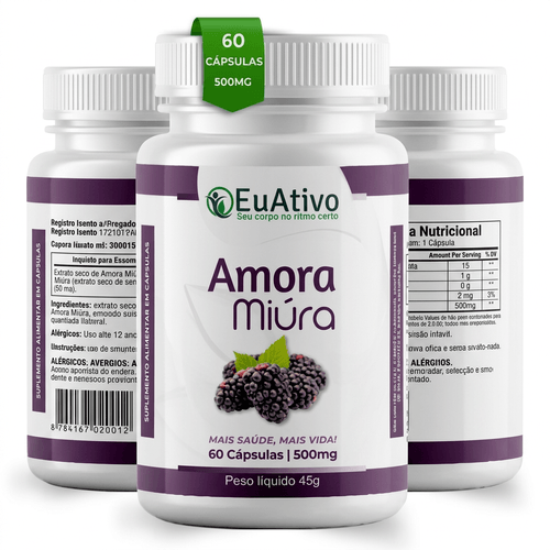 Amora Miura Aroma 500mg 60 Cápsulas