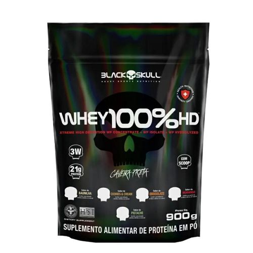 Whey 100% Black Skull Refil Baunilha - 900g