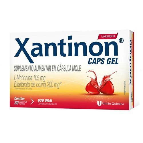 Suplemento Alimentar Xantinon União Química 20 Cápsulas Gel