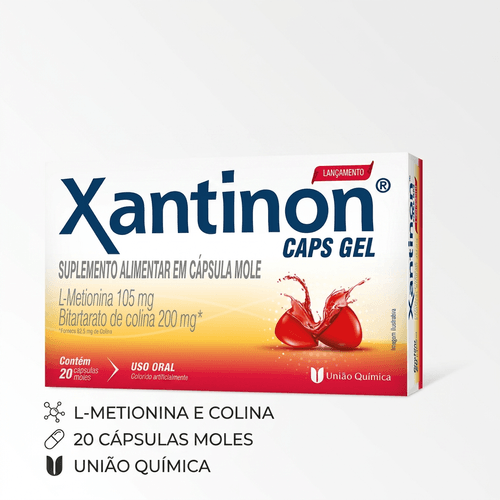 Suplemento Alimentar Xantinon União Química 20 Cápsulas Gel