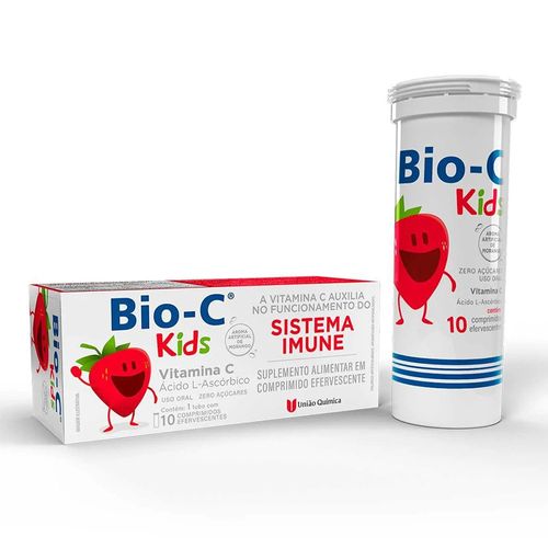 Vitamina C Infantil União Química Bio C Kids 1g 10 Comprimidos Efervescentes