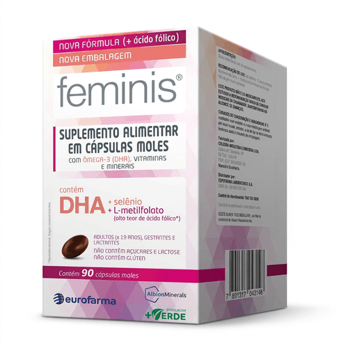 Multivitamínico Airela Feminis 943mg 90 Cápsulas