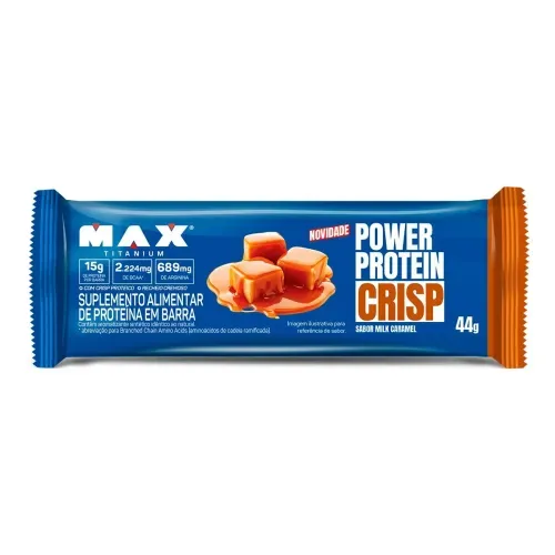Barra de Proteína Max Titanium Power Protein Milk Caramelo 44g
