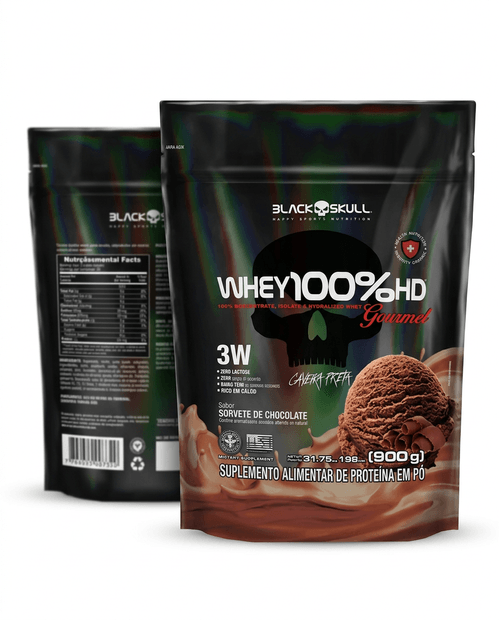 Whey Protein Black Skull 100% Gourmet Chocolate 900g