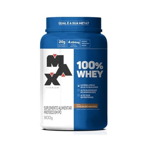 Whey Protein Max Titanium 100% Pure Chocolate Maltado 900g
