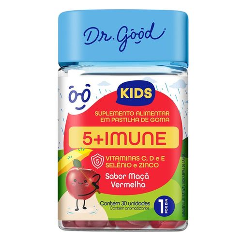 Multivitamínico Infantil Dr. Good Imune Kids Maçã Vermelha 30 Unidades