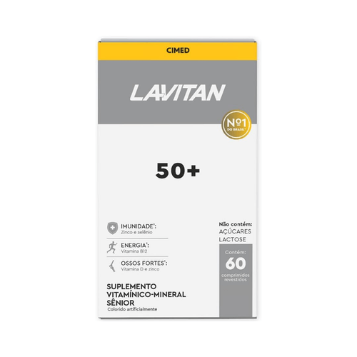Suplemento Vitamínico Lavitan Sênior 50+ com 60 comprimidos - Cimed