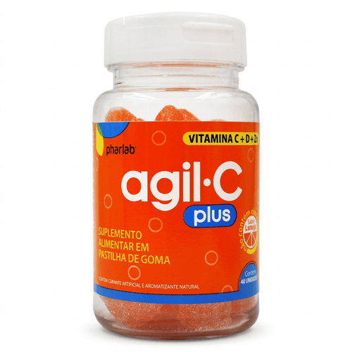 Vitamina C Pharlab Agil-C Plus Laranja 40 Gomas