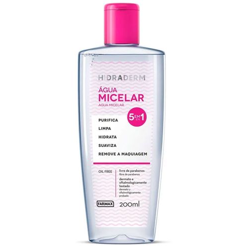 Água Micelar Farmax Hidraderm 5 em 1 200ml