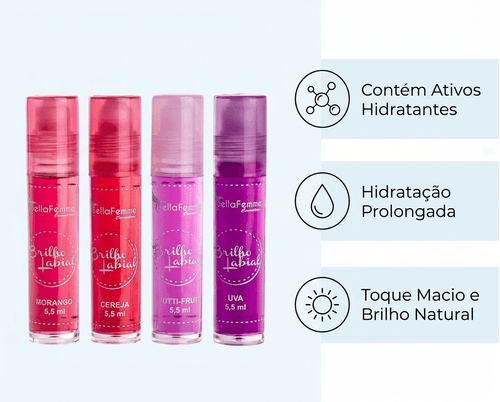 Brilho Labial Bella Femme Frutas 5,5ml