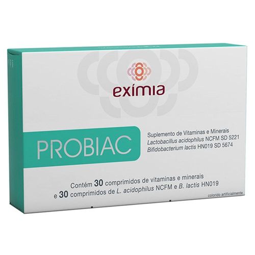 Suplemento de Vitaminas e Minerais Farmoquimica Eximia Probiac 60 Comprimidos