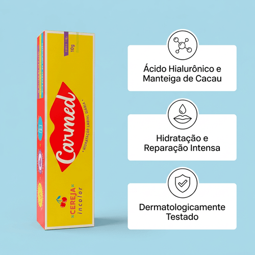Hidratante Labial Carmed Cereja com Manteiga de Cacau 10g