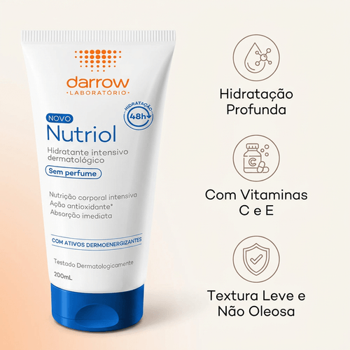 Loção Hidratante Corporal Darrow Nutriol Sem perfume 200ml