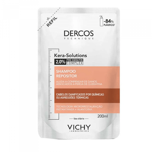 Shampoo Vichy Dercos Kera-Solutions com Queratina Refil 200ml