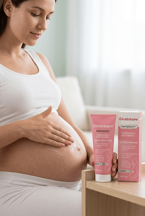 Creme Antiestrias Cicatricure Maternity com Óleo de Amêndoas e Karité 250ml