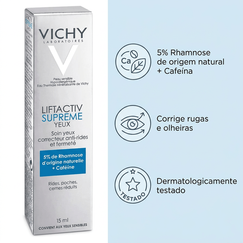 Hidratante para Área dos Olhos em Creme Vichy Liftactiv Supreme 15ml