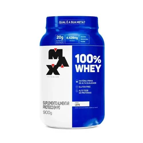 Whey 100% Max Titanium Leite - 900g