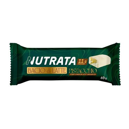 Barra de Proteína Nutrata Bacio Di Latte Pistache com Chocolate Branco 40g