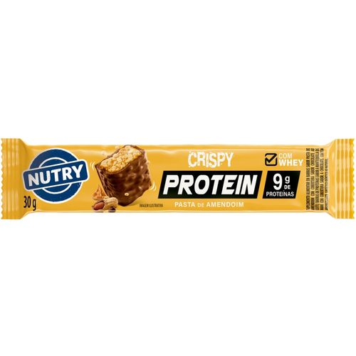 Barra de Proteína Nutry Crispy Pasta de Amendoim 30g