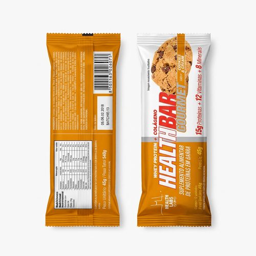 Barra de Proteína Health Labs Cookies & Cream 45g