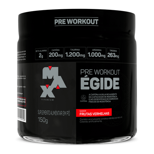 MaxTitanium Égide Pre-Workout 150G - Sabor Frutas Vermelhas