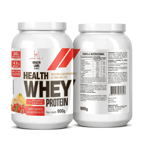 Whey Protein Beef Health Labs Morango e Banana - 900g