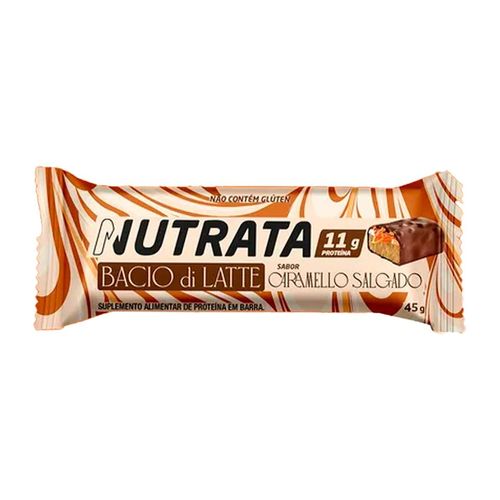 Barra de Proteína Bacio Di Latte Caramelo Salgado 45g Nutrata