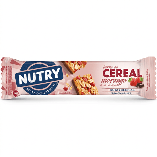 Barra de Cereal Nutry Morango com Chocolate 22g