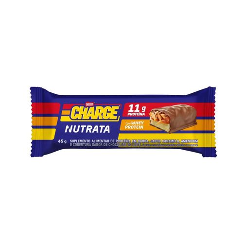 Barra de Proteína Nutrata Charge Chocolate Caramelo e Amendoim 45g