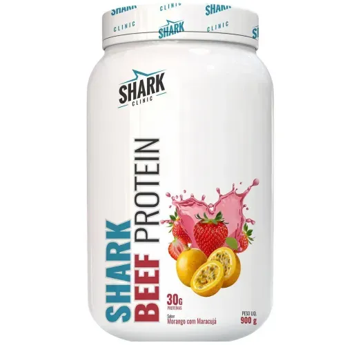 Whey Protein Beef Shark Morango com Maracujá 900g