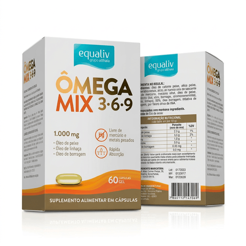 Ômega 3 Equaliv Mix 1000mg 60 Cápsulas