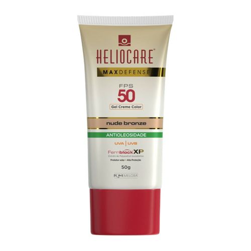 Protetor Solar Melora Heliocare Max Defense com Cor Nude Bronze 50g