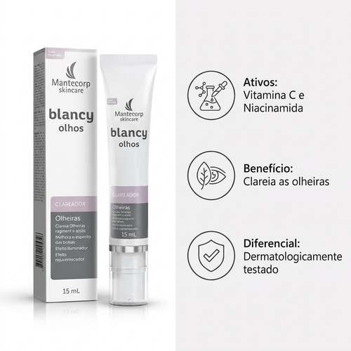 Clareador de Olheiras em Gel Mantecorp Blancy com Niacinamida 15ml