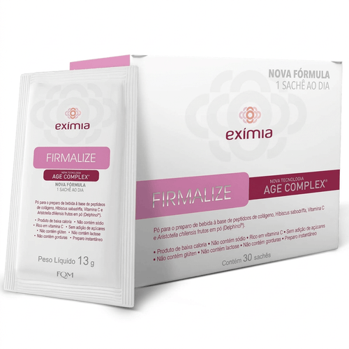 Suplemento Anti-idade Eximia Firmalize Age Complex com Colágeno e Vitamina C 30 Sachês