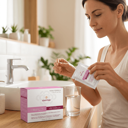 Suplemento Anti-idade Eximia Firmalize Age Complex com Colágeno e Vitamina C 30 Sachês