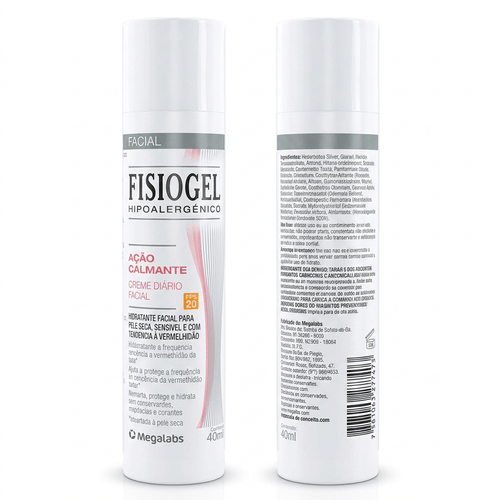 Creme Facial Fisiogel Ação Calmante FPS20 - 40ml
