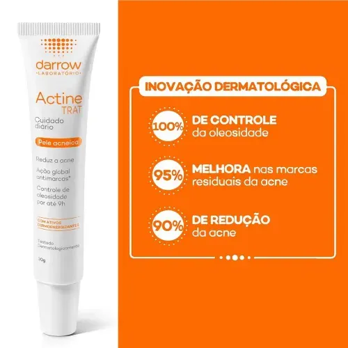 Gel de Tratamento Antiacne Darrow Actine com Ativos Dermoenergizantes 30ml
