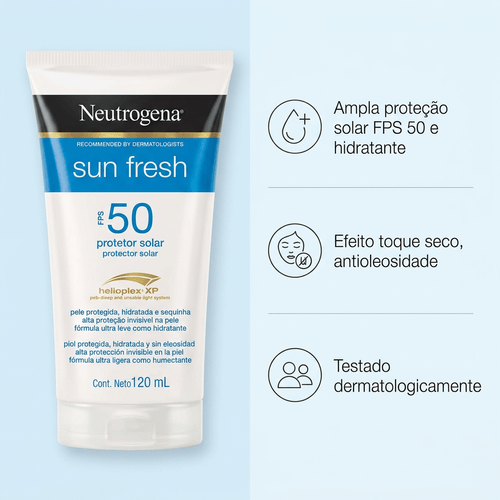 Protetor Solar Neutrogena Sun Fresh com FPS 50 120ml