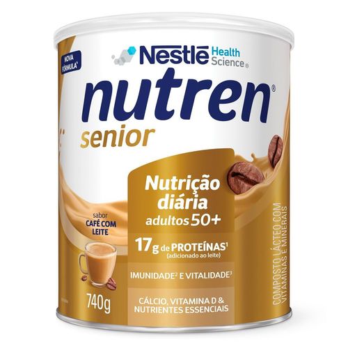 Complemento Alimentar Nutren Senior Café com Leite 740g