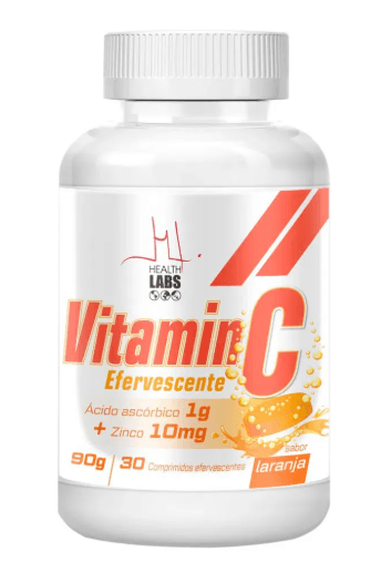 Vitamina C + Zinco Health Labs Laranja 30 Comprimidos Efervescentes