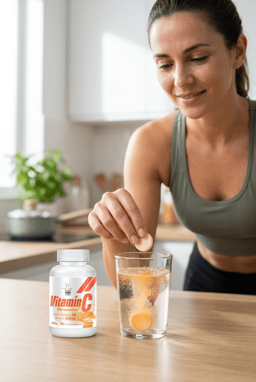 Vitamina C + Zinco Health Labs Laranja 30 Comprimidos Efervescentes