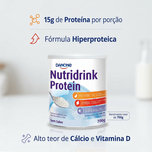 Suplemento Alimentar Danone Nutridrink Protein Sem Sabor 700g