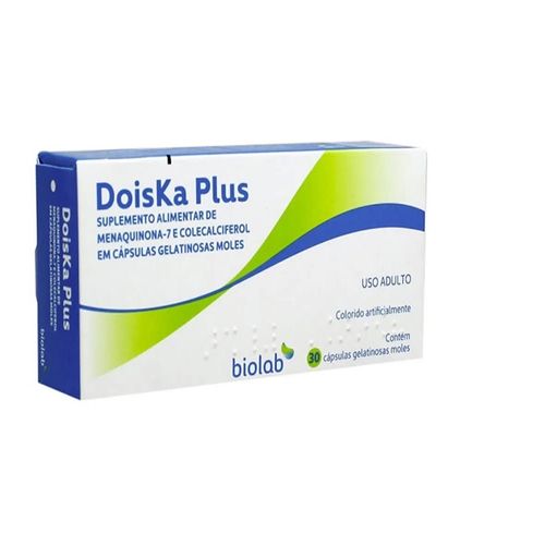 Vitamina K2 e D3 Biolab Doiska Plus 149mcg 2000UI 30 Cápsulas