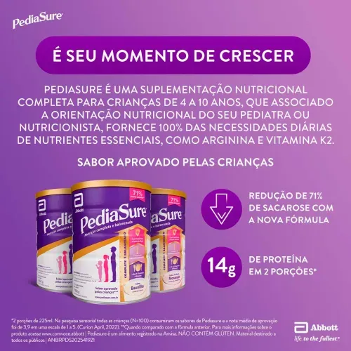 Suplemento Alimentar Infantil Pediasure Chocolate 850g