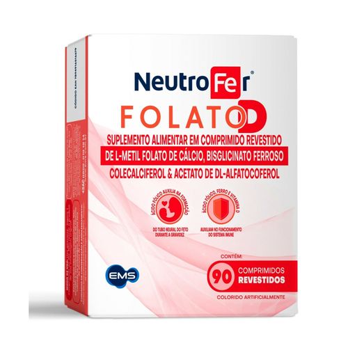 Suplemento Alimentar Sigma Pharma Neutrofer Folato D 90 Comprimidos