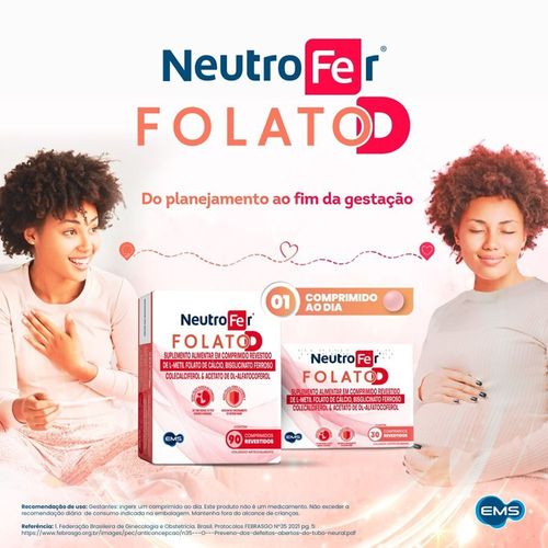 Suplemento Alimentar Sigma Pharma Neutrofer Folato D 90 Comprimidos
