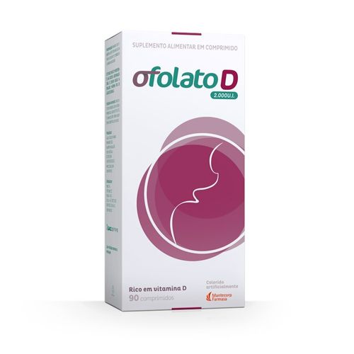 Suplemento Alimentar EMS Ofolato D 2000UI 90 Comprimidos