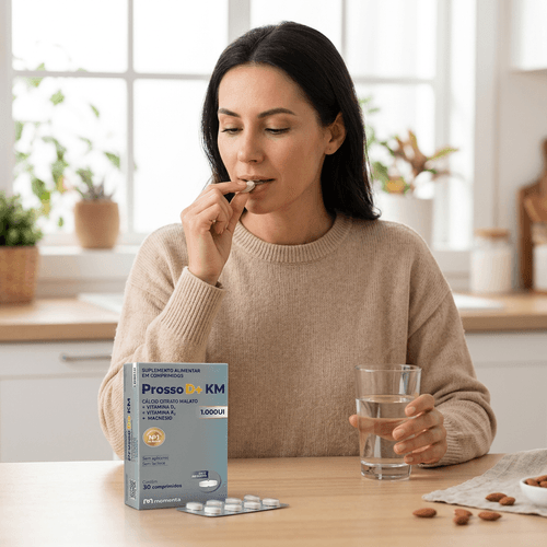 Suplemento Vitamínico Momenta Prosso D+ KM 1000UI 30 Comprimidos