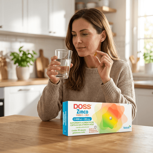 Vitamina D3 e Zinco Biolab Doss 2000UI 20mg 30 Cápsulas