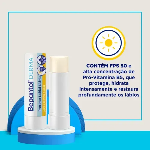 Protetor Labial Bepantol Derma com FPS 50 e Vitamina E 4,5g